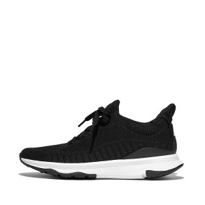 Black Women's FitFlop Vitamin Ffx Knit Sports Sneakers | 170CNEMXD