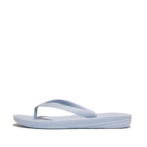 Blue Men's FitFlop Iqushion Ergonomic Flip Flops | 065PEIWGH