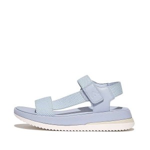 Blue Women's FitFlop Surff Two Tone Sports Webbing Leather Back-Strap Sandals | 528IAYHVP