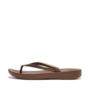 Brown Women's FitFlop Iqushion Ergonomic Flip Flops | 917SZRDGP