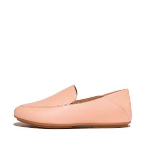 Coral Women's FitFlop Allegro Crush Back Leather Loafers Loafers | 143IKPEDY