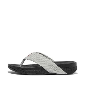 Grey Men's FitFlop Surfer Toe-Post Sandals | 940LWBEXY