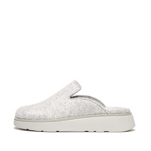 Grey Women's FitFlop Gen-Ff E01 Felt Mules | 139STAGQE