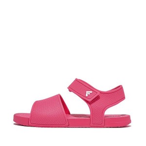 Pink Kids' FitFlop Iqushion Junior Ergonomic Back-Strap Sandals | 428WHOUSI