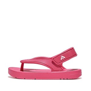 Pink Kids' FitFlop Iqushion Toddler Ergonomic Back-Strap Flip Flops | 123DFXMAT