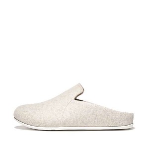 White Women's FitFlop Chrissie Ii Haus Felt Slippers | 271EKGJYI