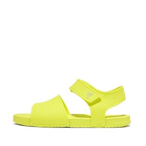 Yellow Kids' FitFlop Iqushion Junior Ergonomic Back-Strap Sandals | 035WEUBFQ