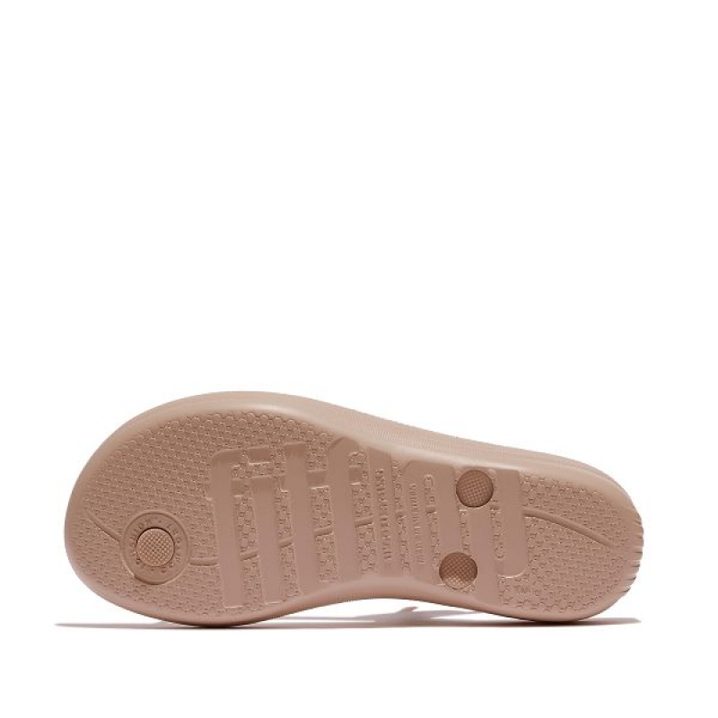 Beige Women's FitFlop Iqushion Ergonomic Flip Flops | 918YCWVIT