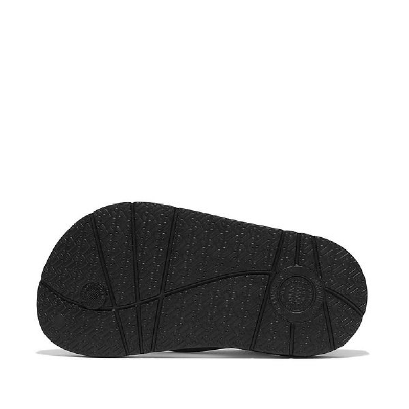 Black Kids' FitFlop Iqushion Toddler Ergonomic Back-Strap Flip Flops | 158CFKXMI