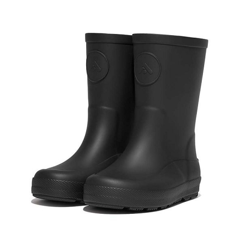 Black Kids' FitFlop Wonderwelly Toddler Ergonomic Rain Boots | 638RVEZIQ