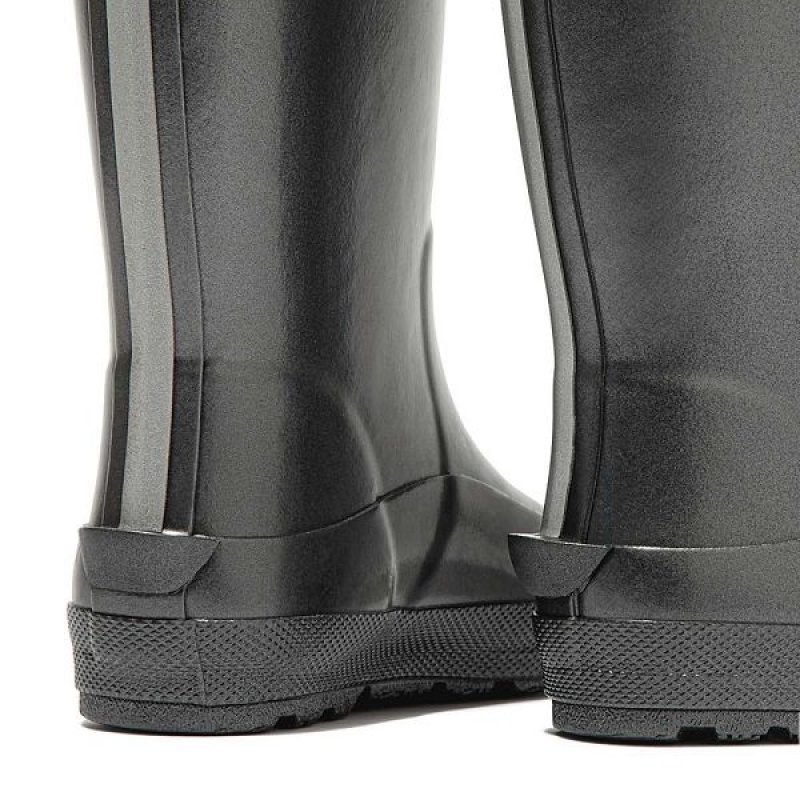 Black Kids' FitFlop Wonderwelly Toddler Pearlized Ergonomic Waterproof Wellington Rain Boots | 068GUMEBH