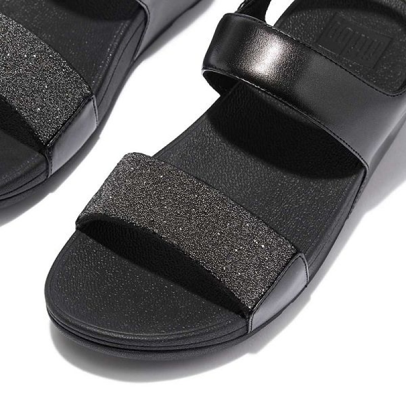 Black Women's FitFlop Lulu Opul Back-Strap Sandals | 860JCAQPH