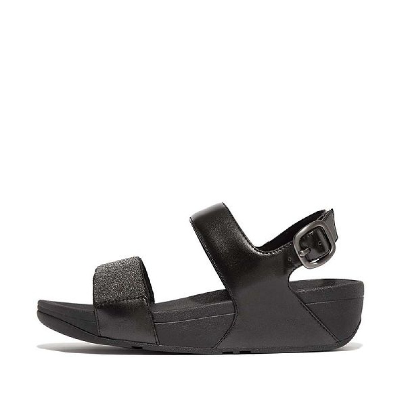 Black Women\'s FitFlop Lulu Opul Back-Strap Sandals | 860JCAQPH