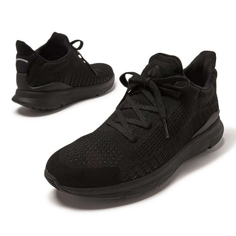 Black Women's FitFlop Vitamin Ffx Knit Sports Sneakers | 581UGVTSR