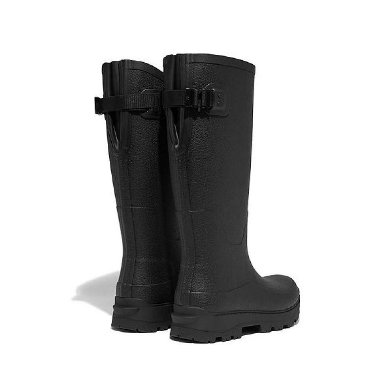 Black Women's FitFlop Wonderwelly Atb High Performance Tall Wellington Rain Boots | 207MJNFSP