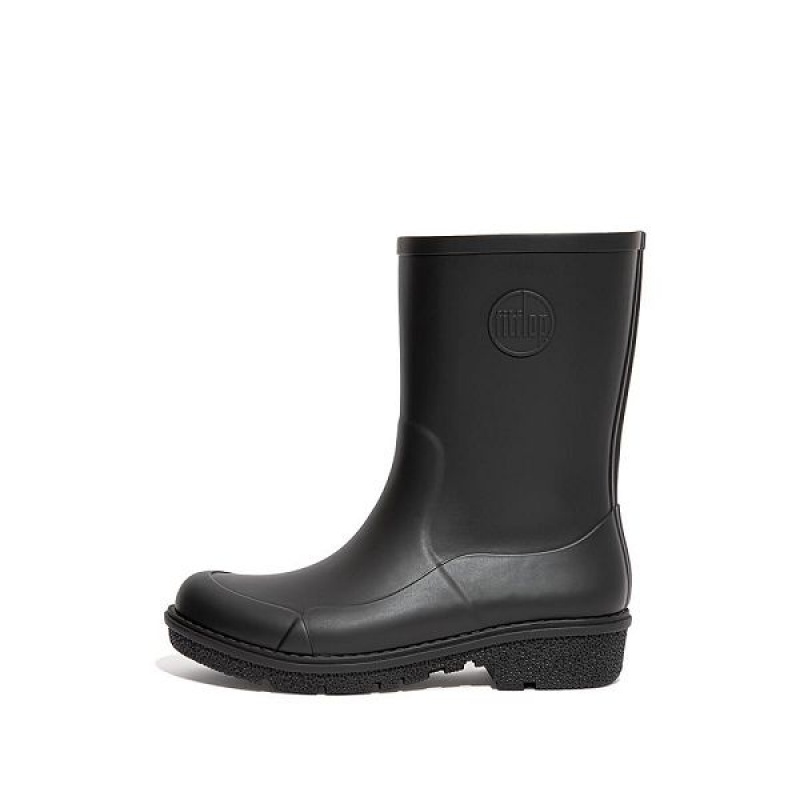 Black Women\'s FitFlop Wonderwelly Short Rain Boots | 936VHYLCE