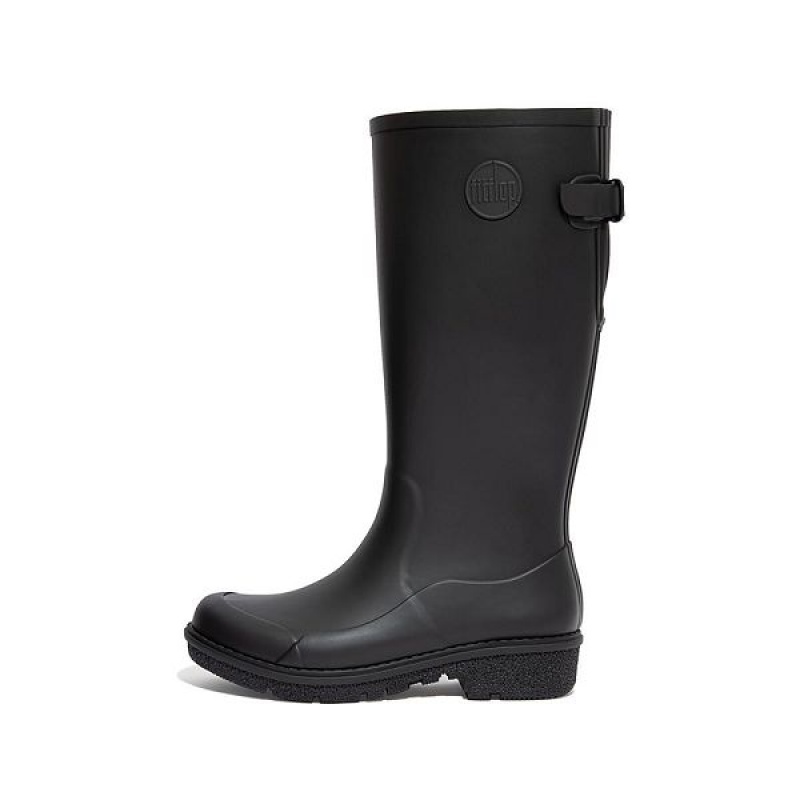 Black Women\'s FitFlop Wonderwelly Tall Rain Boots | 695DORAEX