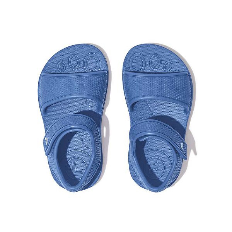 Blue Kids' FitFlop Iqushion Toddler Ergonomic Back-Strap Sandals | 634ONUSCW