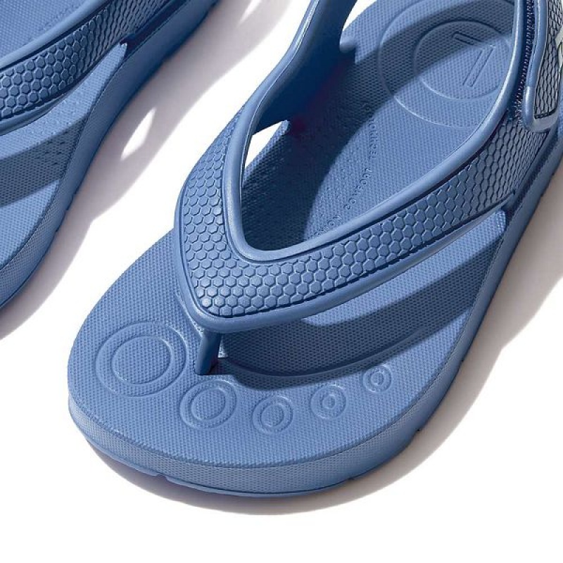 Blue Kids' FitFlop Iqushion Toddler Ergonomic Back-Strap Flip Flops | 637SQAMGX