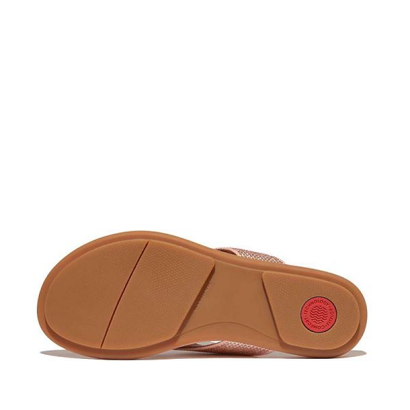 Brown / Beige Women's FitFlop Gracie Crystal Flip Flops | 508LJFEWH