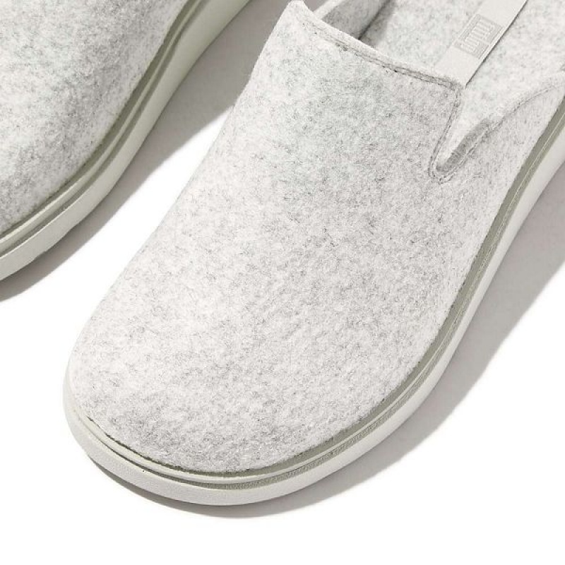 Grey Women's FitFlop Gen-Ff E01 Felt Mules | 139STAGQE