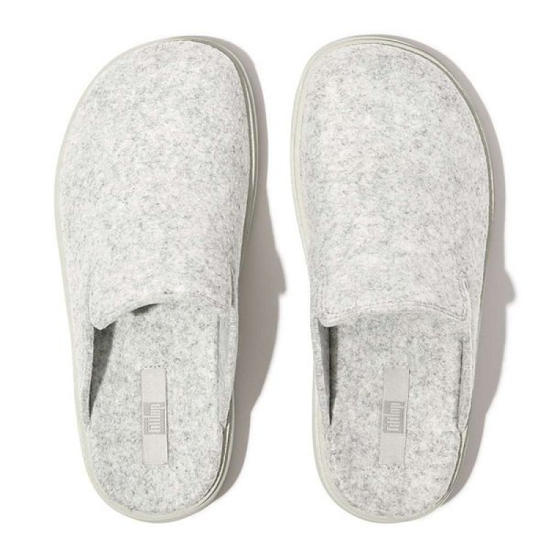 Grey Women's FitFlop Gen-Ff E01 Felt Mules | 139STAGQE