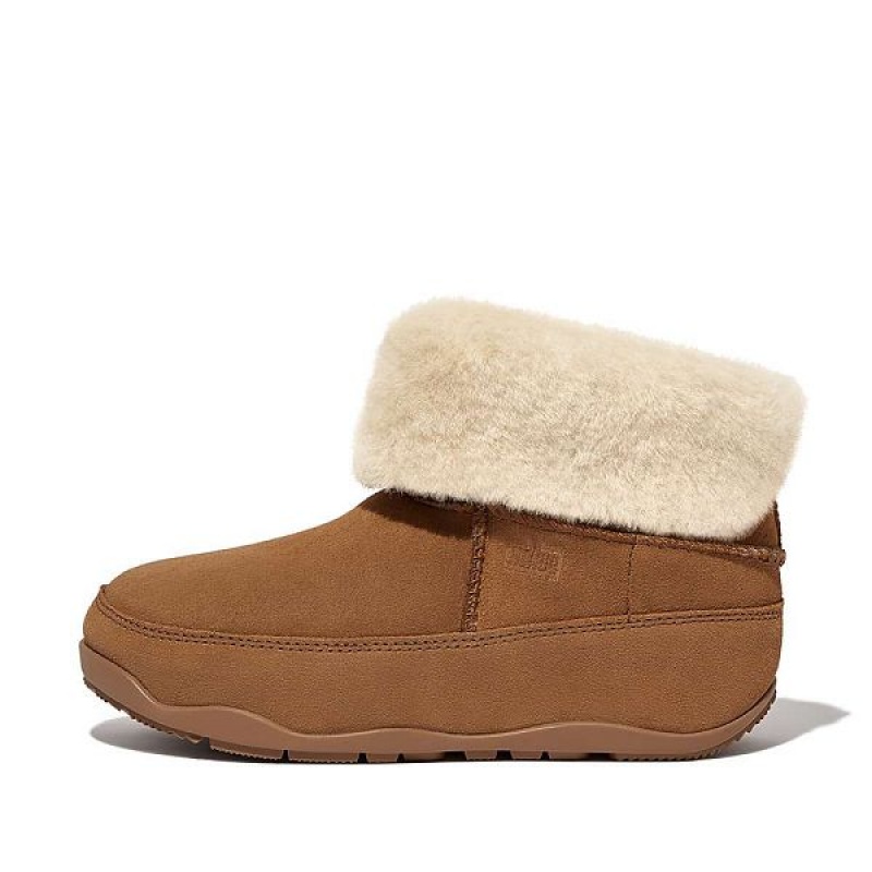 Light Brown Women's FitFlop Original Mukluk Shorty Double Faced Shearling Ankle Boots | 508IDUBNQ