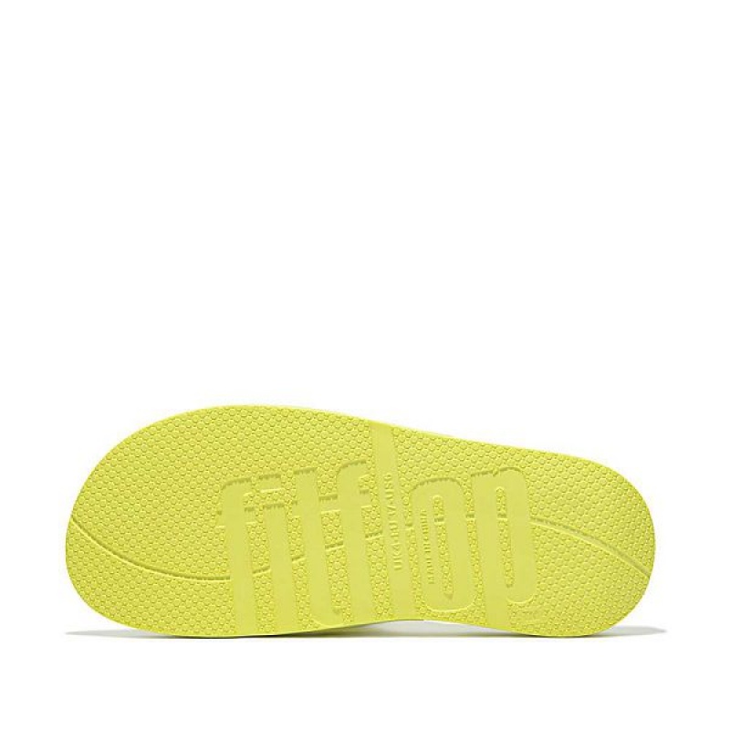 Light Green Women's FitFlop Iqushion Glow In The Dark Two Bar Buckle Slides | 497WNILRH