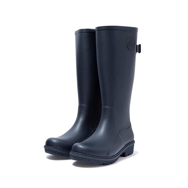 Navy Women's FitFlop Wonderwelly Tall Rain Boots | 305HSFGKM