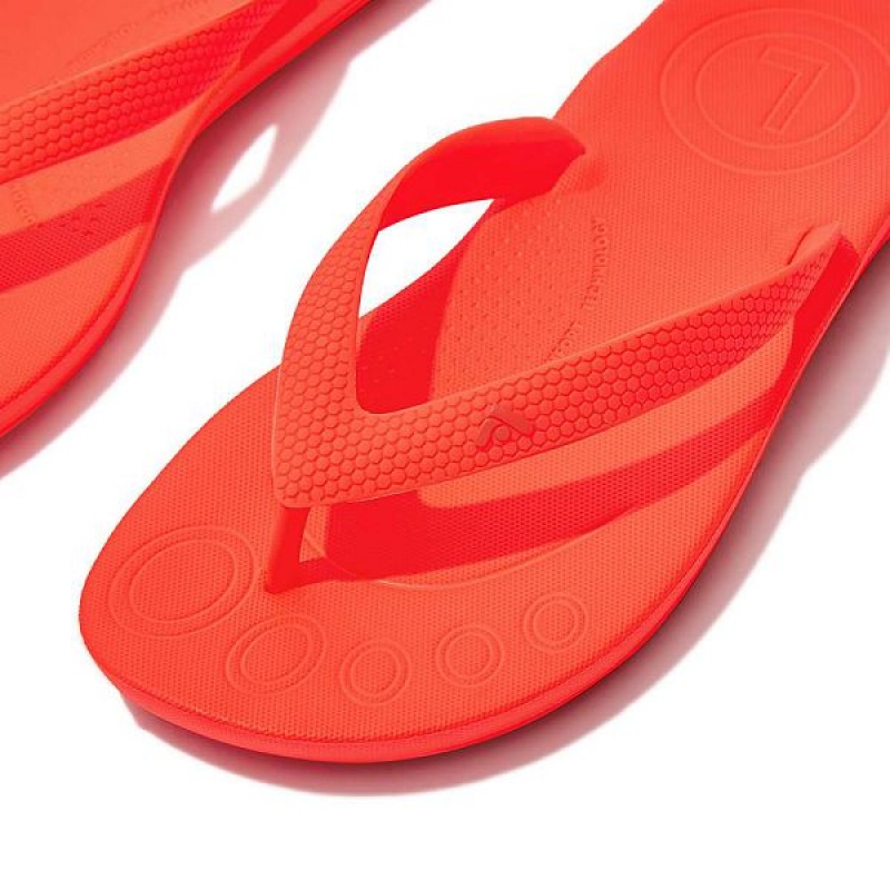 Orange Kids' FitFlop Iqushion Junior Ergonomic Flip Flops | 198KILNFT