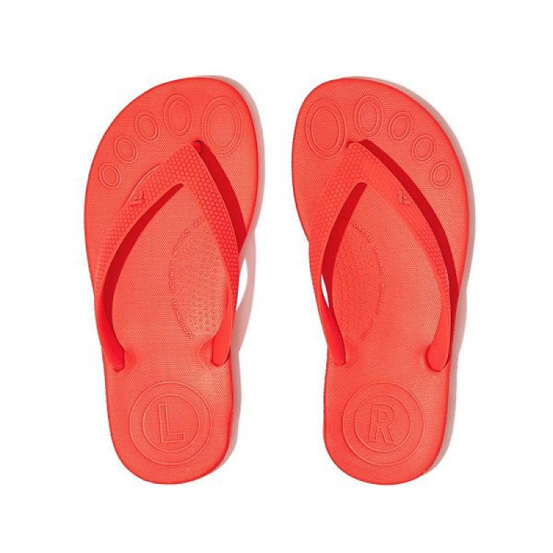 Orange Kids' FitFlop Iqushion Junior Ergonomic Flip Flops | 198KILNFT