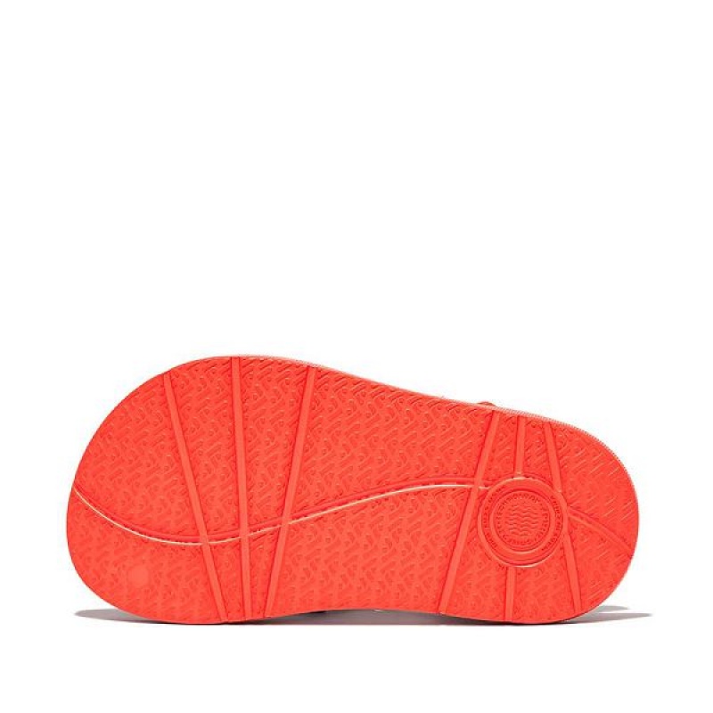 Orange Kids' FitFlop Iqushion Toddler Ergonomic Back-Strap Sandals | 319IAREHV