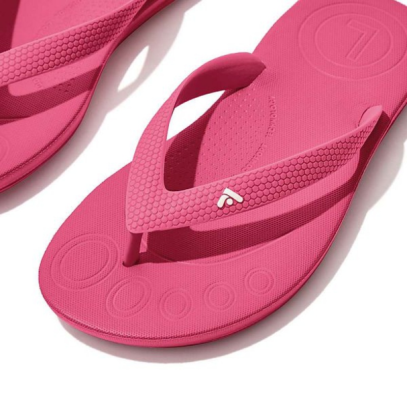 Pink Kids' FitFlop Iqushion Junior Ergonomic Flip Flops | 813XSRYWN