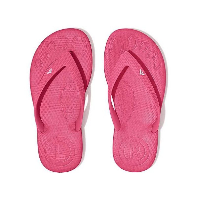 Pink Kids' FitFlop Iqushion Junior Ergonomic Flip Flops | 813XSRYWN