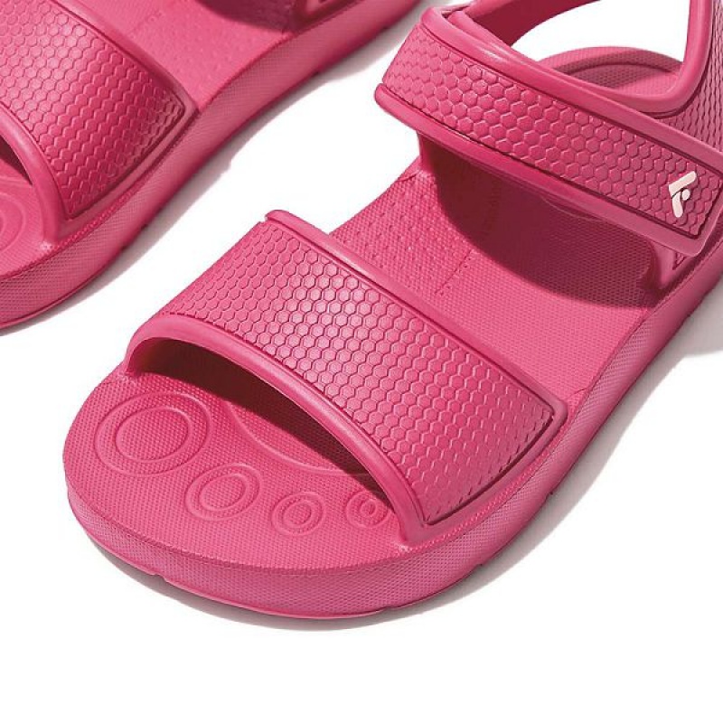 Pink Kids' FitFlop Iqushion Toddler Ergonomic Back-Strap Sandals | 609GJDWNA