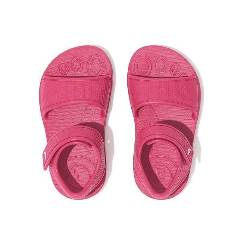 Pink Kids' FitFlop Iqushion Toddler Ergonomic Back-Strap Sandals | 609GJDWNA