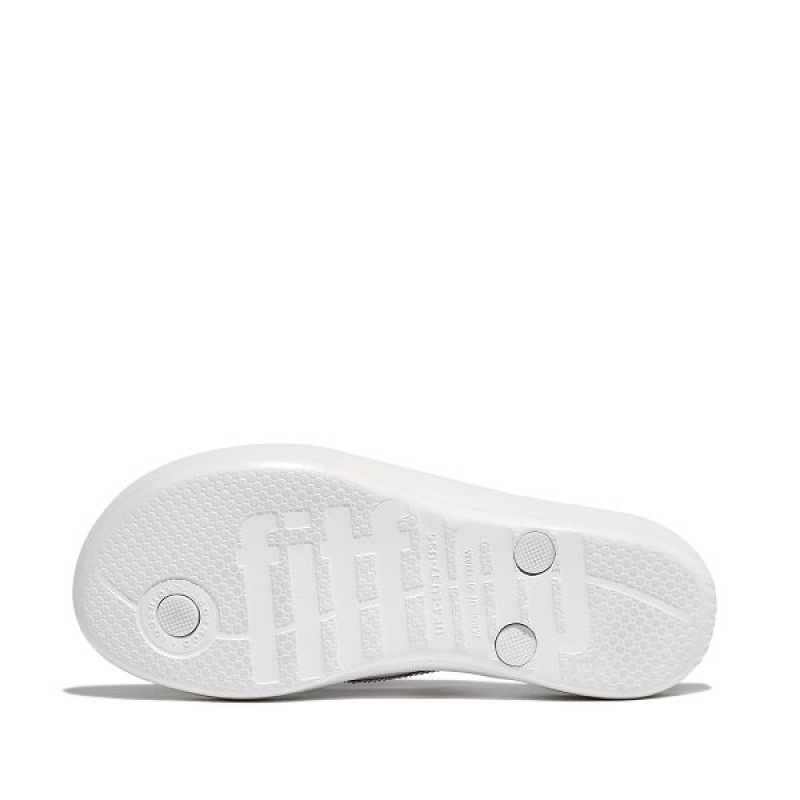 White Women's FitFlop Iqushion Sparkle Ergonomic Flip Flops | 326TRGKZS