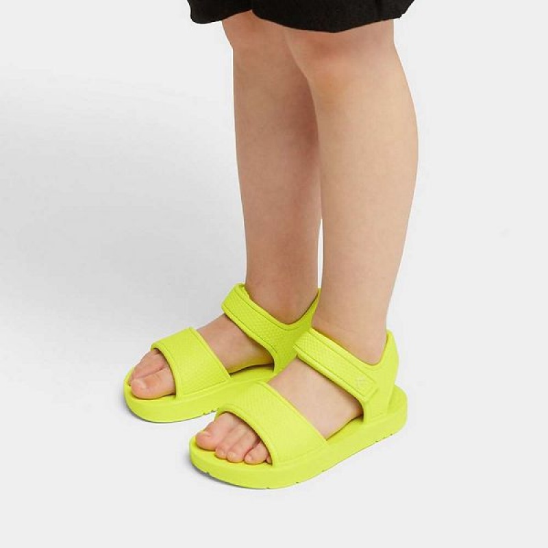 Yellow Kids' FitFlop Iqushion Toddler Ergonomic Back-Strap Sandals | 806KMAFPX