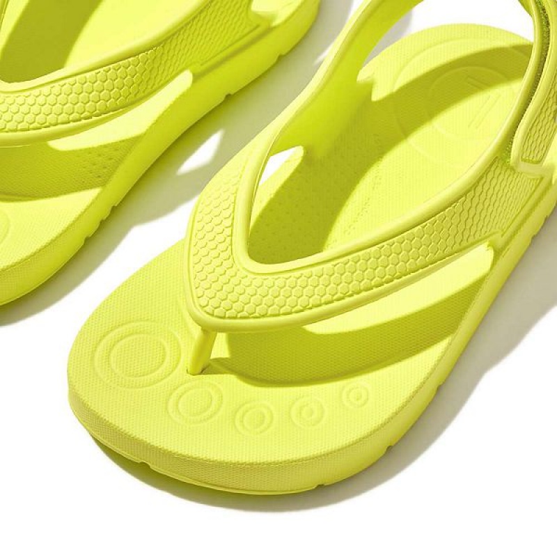 Yellow Kids' FitFlop Iqushion Toddler Ergonomic Back-Strap Flip Flops | 703YLWXVP