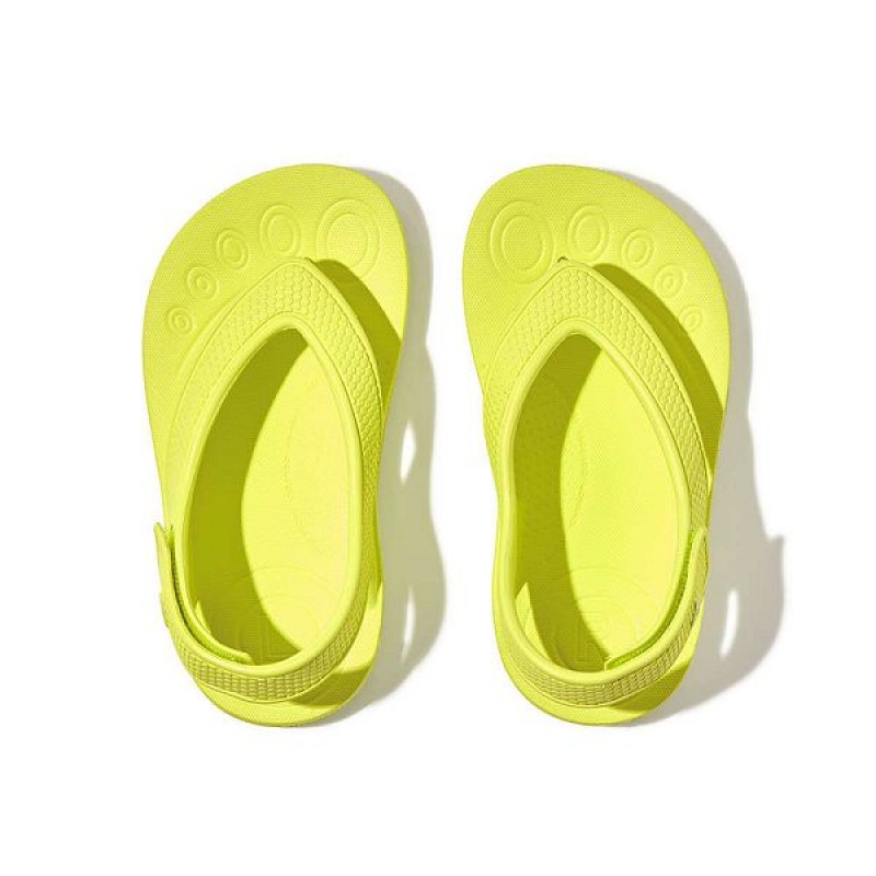 Yellow Kids' FitFlop Iqushion Toddler Ergonomic Back-Strap Flip Flops | 703YLWXVP